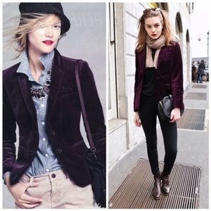 Beautiful for fall! 🍂 J. Crew Eden Velvet Blazer